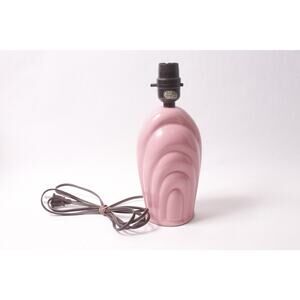 Vintage Pink Ceramic Art Deco Table Lamp MCM Home Decor ~ 260302-WH 1018
